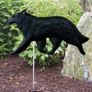 Belgian Sheepdog Garden Stake - Michael Park, Woodcarver