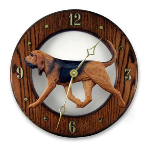 Bloodhound Wall Clock - Michael Park, Woodcarver