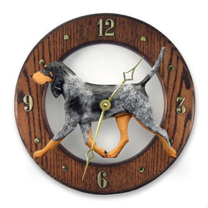 Bluetick Coonhound Wall Clock - Michael Park, Woodcarver