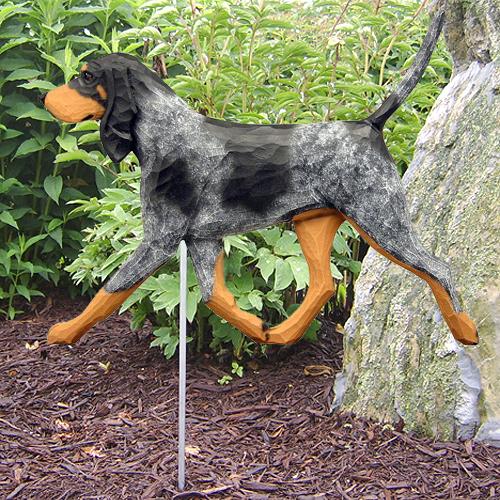 Bluetick Coonhound Garden Stake - Michael Park, Woodcarver