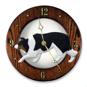 Border Collie Wall Clock - Michael Park, Woodcarver