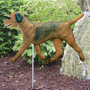 Border Terrier Garden Stake - Michael Park, Woodcarver