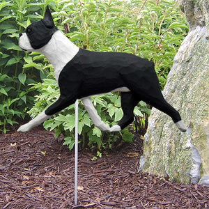 Boston Terrier Garden Stake - Michael Park, Woodcarver