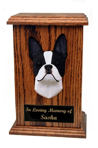 Boston Terrier Memorial Urn