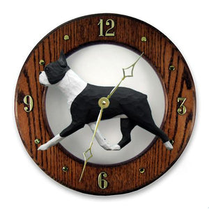 Boston Terrier Wall Clock - Michael Park, Woodcarver