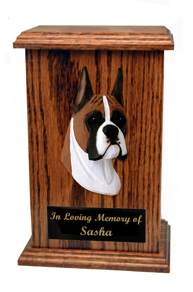 Boxer Dog (Cropped) Memorial Urn