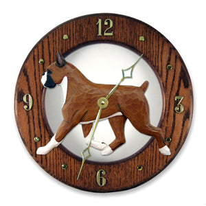 Boxer Dog Wall Clock - Michael Park, Woodcarver