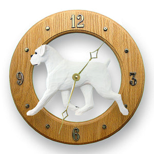 Boxer (Natural) Dog Wall Clock - Michael Park, Woodcarver