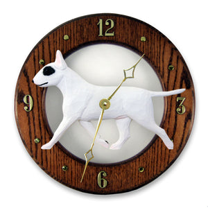 Bull Terrier Wall Clock - Michael Park, Woodcarver