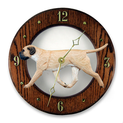 Bullmastiff Wall Clock - Michael Park, Woodcarver