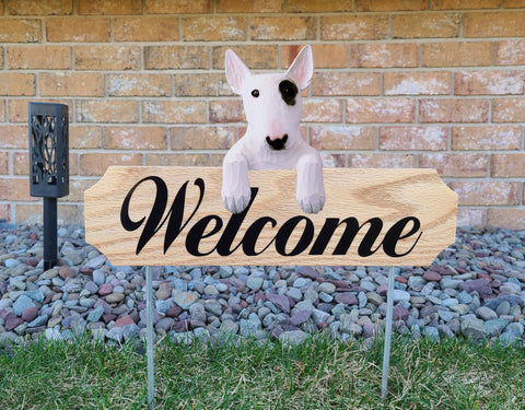 Bull Terrier Topper Welcome Stake
