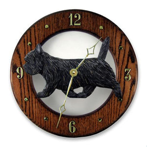 Cairn Terrier Wall Clock - Michael Park, Woodcarver