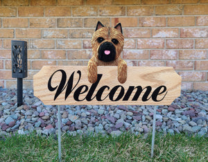 Cairn Terrier Topper Welcome Stake