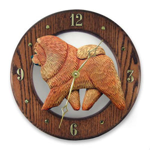 Chow Chow Wall Clock - Michael Park, Woodcarver