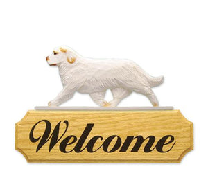 Clumber Spaniel DIG Welcome Sign