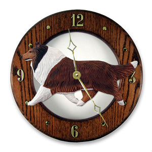 Collie Wall Clock - Michael Park, Woodcarver