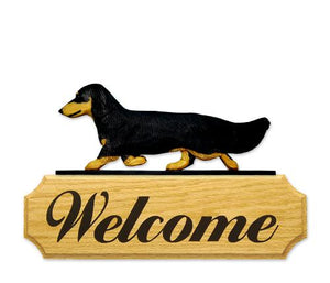 Dachshund (longhaired) DIG Welcome Sign