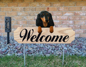 Dachshund (Longhaired) Topper Welcome Stake