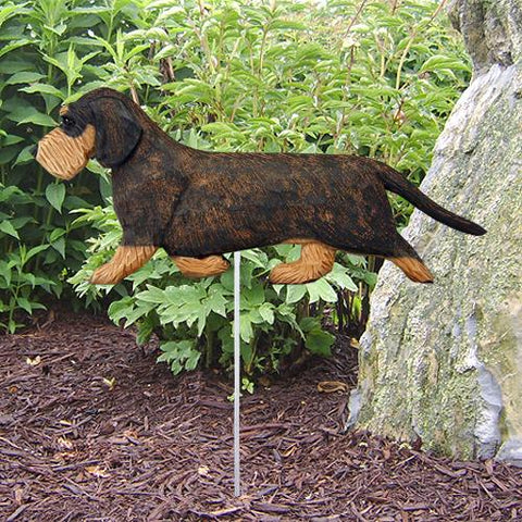 Dachshund (Wirehaired) Garden Stake - Michael Park, Woodcarver