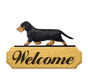 Dachshund (wirehaired) DIG Welcome Sign