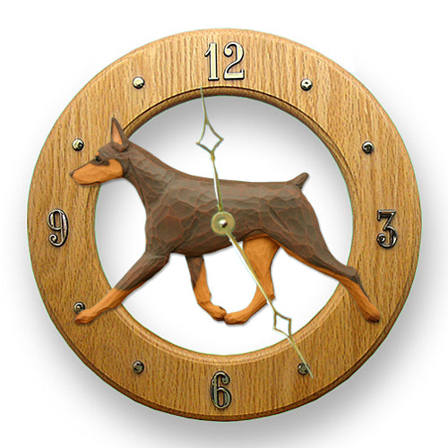 Doberman Wall Clock - Michael Park, Woodcarver