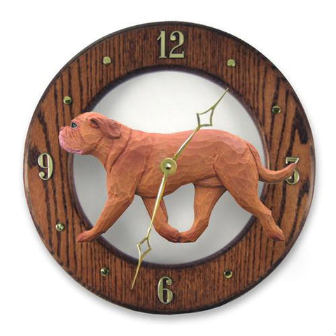 Dogue de Bordeaux Wall Clock - Michael Park, Woodcarver