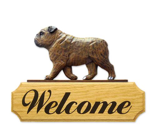 English Bulldog DIG Welcome Sign