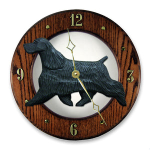 English Cocker Spaniel Wall Clock - Michael Park, Woodcarver
