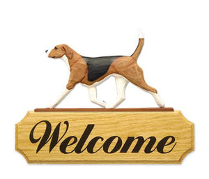 English Foxhound DIG Welcome Sign