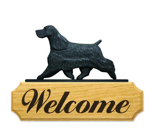 English Cocker Spaniel DIG Welcome Sign