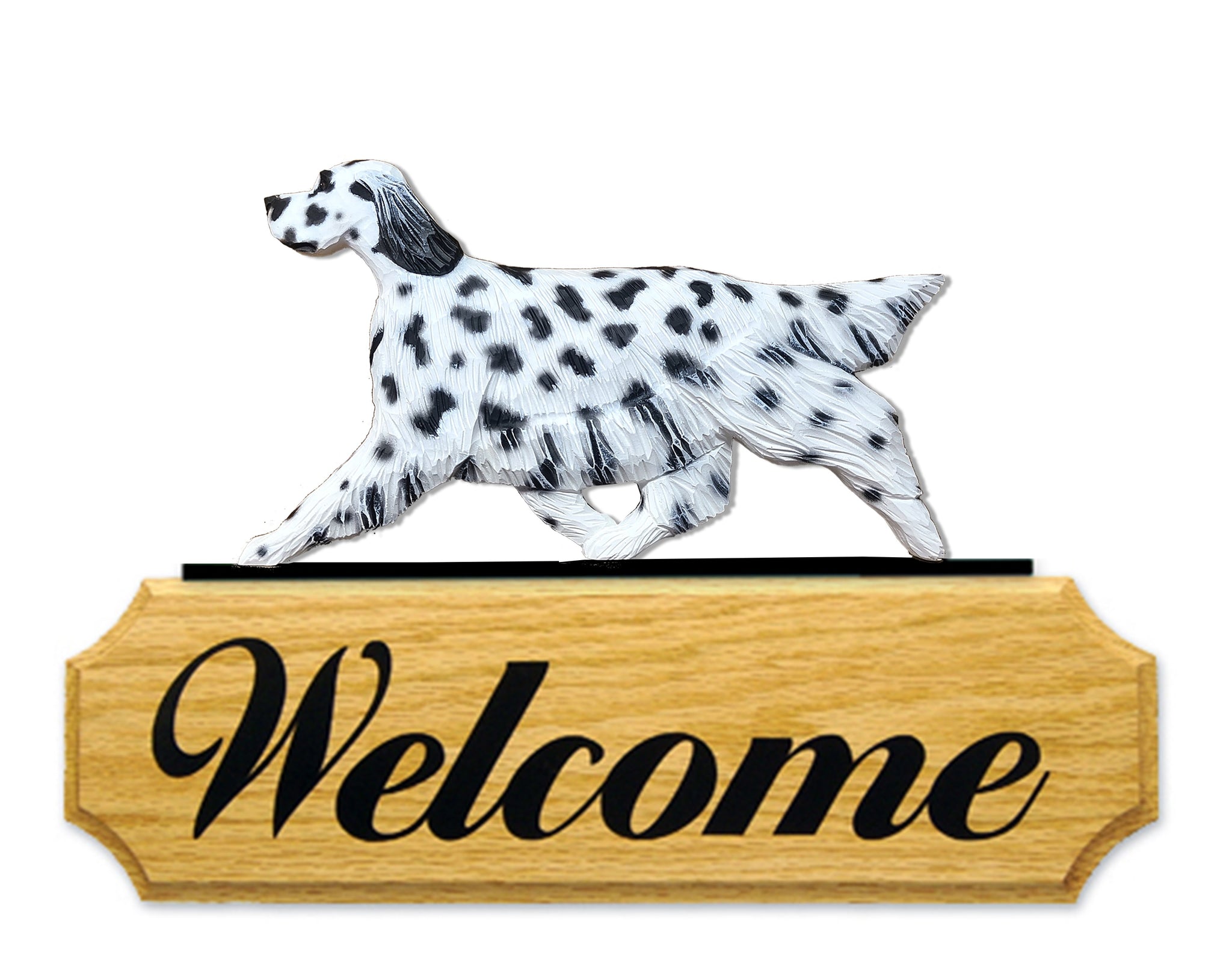 English Setter DIG Welcome Sign