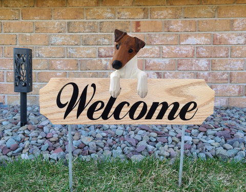 Smooth Fox Terrier Topper Welcome Stake