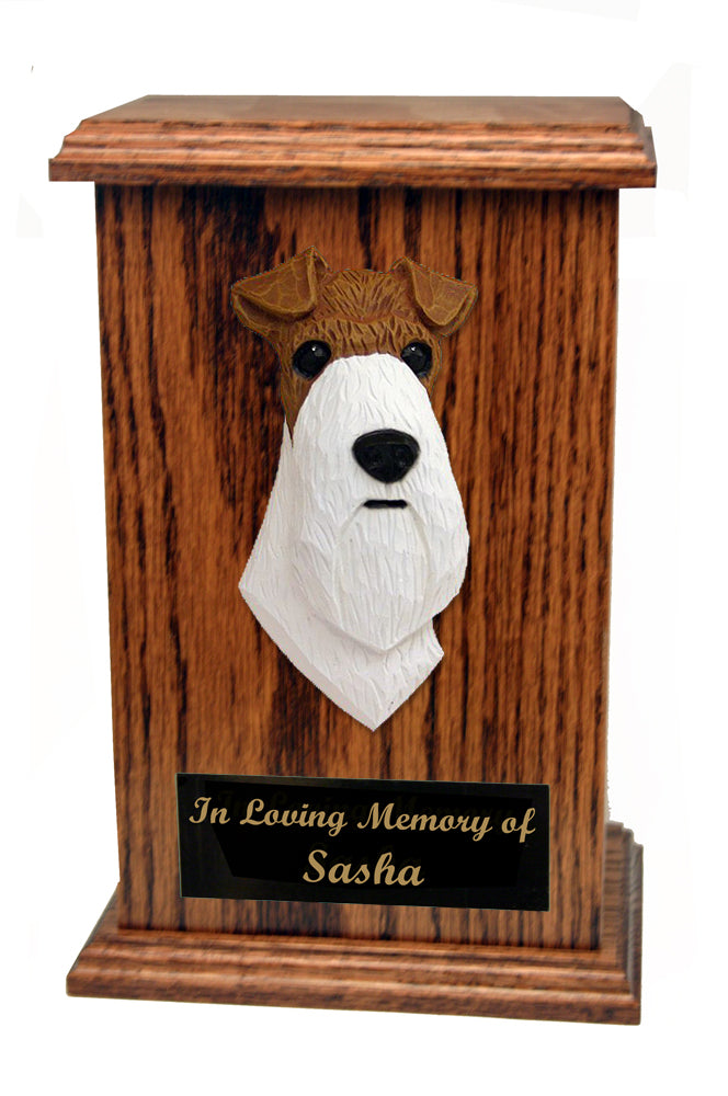 Wire Fox Terrier Memorial Urn