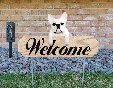 French Bulldog Topper Welcome Stake