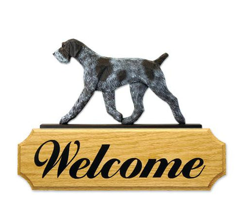 German Wirehaired Pointer DIG Welcome Sign