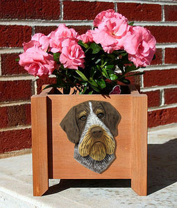 German Wirehaired Pointer Planter Box - Michael Park, Woodcarver
