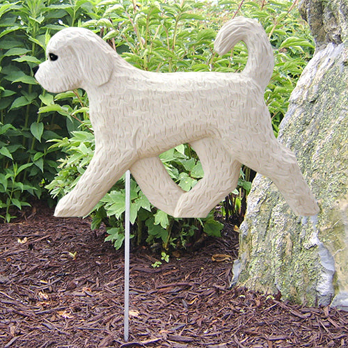 Golden Doodle Garden Stake – Michael Park, Woodcarver