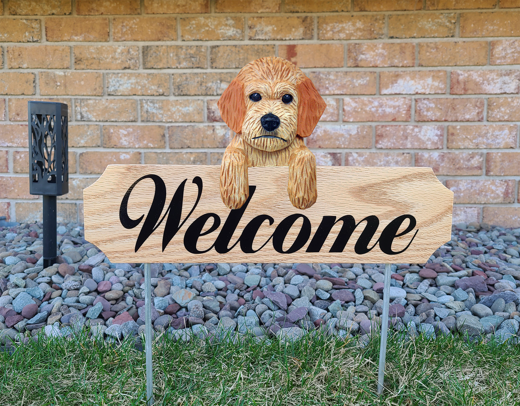 Goldendoodle Topper Welcome Stake