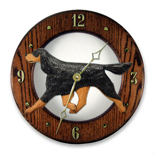 Gordon Setter Wall Clock - Michael Park, Woodcarver