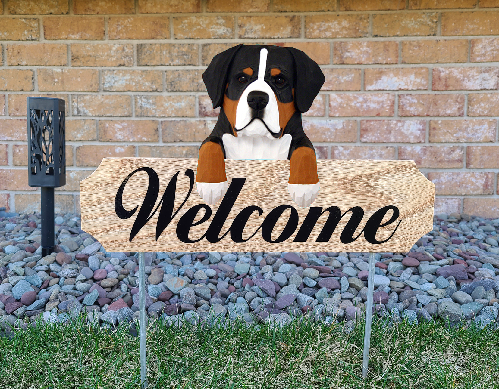 Greater Swiss Mountain Dog Topper Welcome Stake