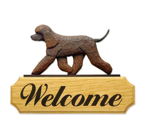 Irish Water Spaniel DIG Welcome Sign