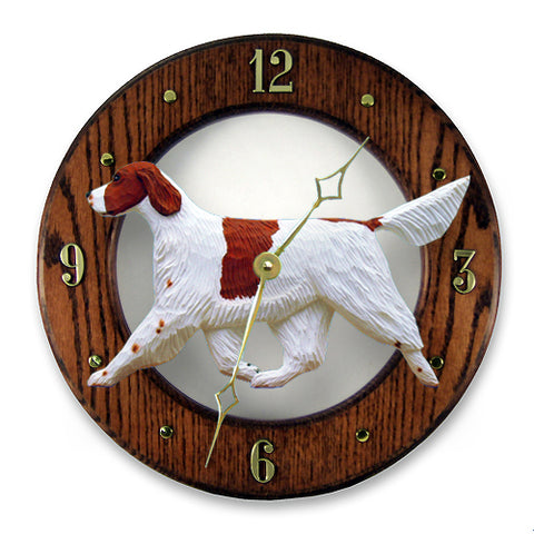 Irish Red and White Setter Wall Clock - Michael Park, Woodcarver