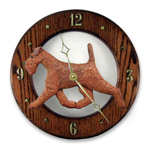 Irish Terrier Wall Clock - Michael Park, Woodcarver
