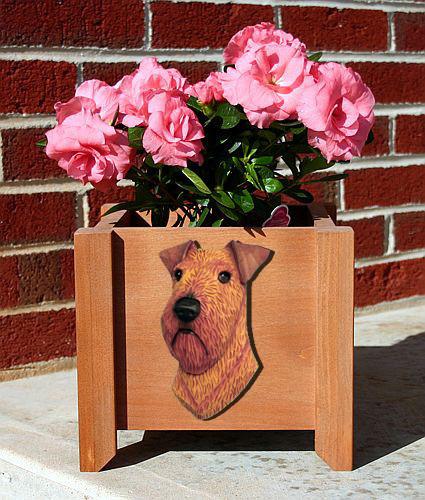 Irish Terrier Planter Box - Michael Park, Woodcarver