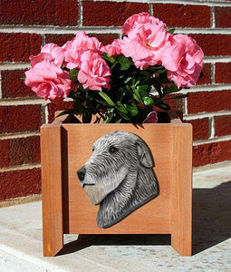 Irish Wolfhound Planter Box - Michael Park, Woodcarver