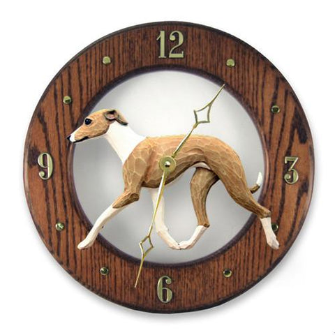 Italian Greyhound Wall Clock - Michael Park, Woodcarver