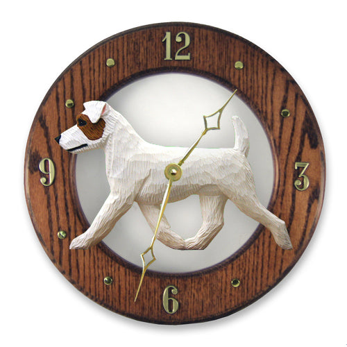 Jack Russell Terrier (Rough) Wall Clock - Michael Park, Woodcarver
