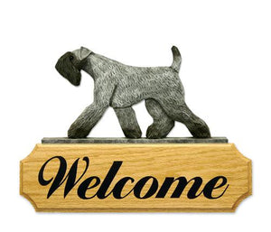 Kerry Blue Terrier DIG Welcome Sign