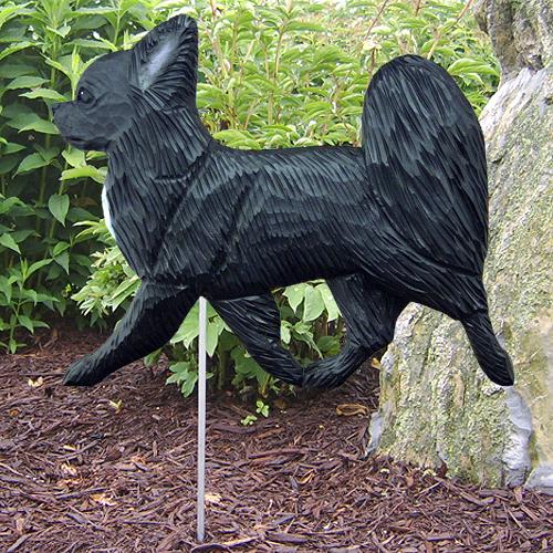 Chihuahua (longhaired) Garden Stake - Michael Park, Woodcarver