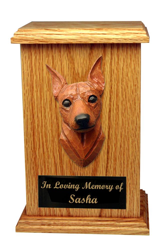 Miniature Pinscher Memorial Urn Michael Park Woodcarver